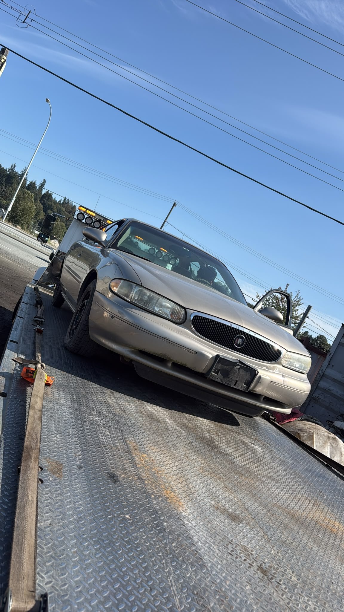 Scrap car ready for removal